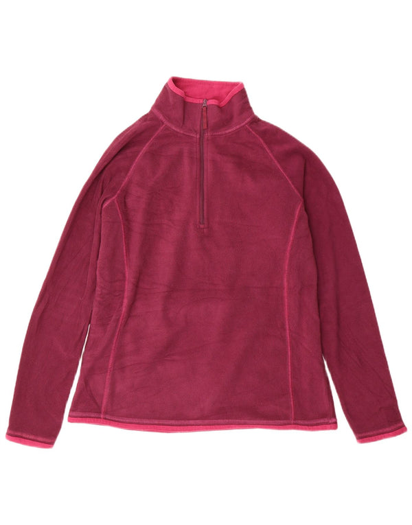 Suéter de lã feminino Mountain Warehouse com zíper e gola UK 12 médio roxo