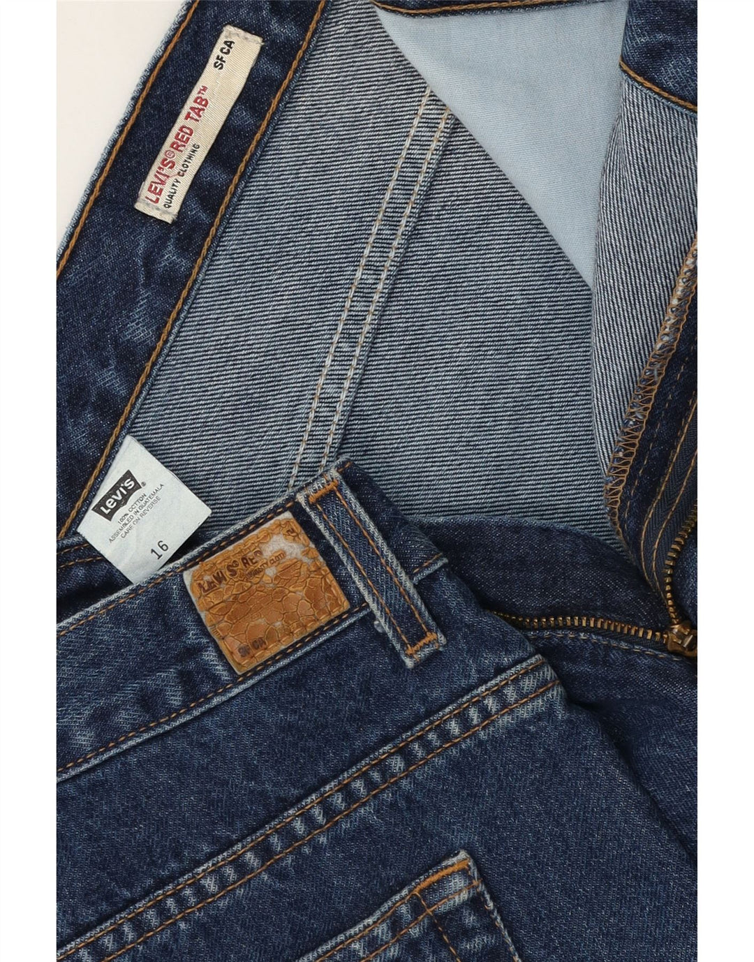 LEVI'S Womens Denim Skirt US 16 2XL W38 Blue Cotton Vintage Levi's and Second-Hand Levi's from Messina Hembry 