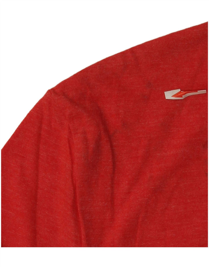 Camiseta masculina NHL Chicago Blackhawks com estampa gráfica pequena de poliéster vermelho