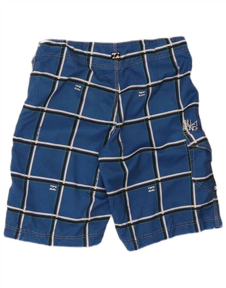 Shorts de natação masculino Billabong poliéster xadrez azul médio