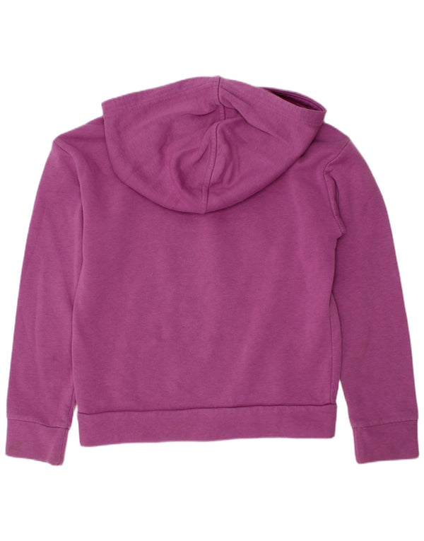 Adidas Meninas Hoodie Jumper 7-8 Anos Roxo Colorblock Algodão