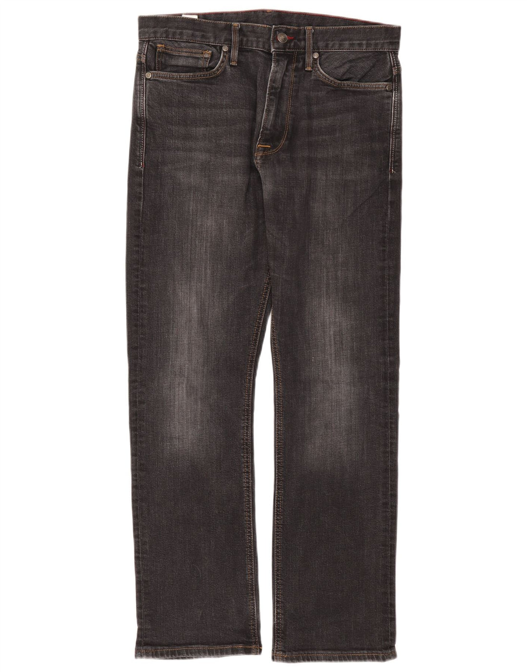 Calça jeans reta masculina Marks & Spencer Blue Harbor W34 L31 algodão preto