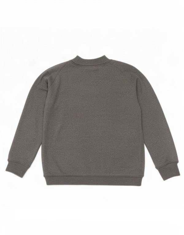Zara moletom feminino gráfico oversized jumper UK 10 pequeno cinza