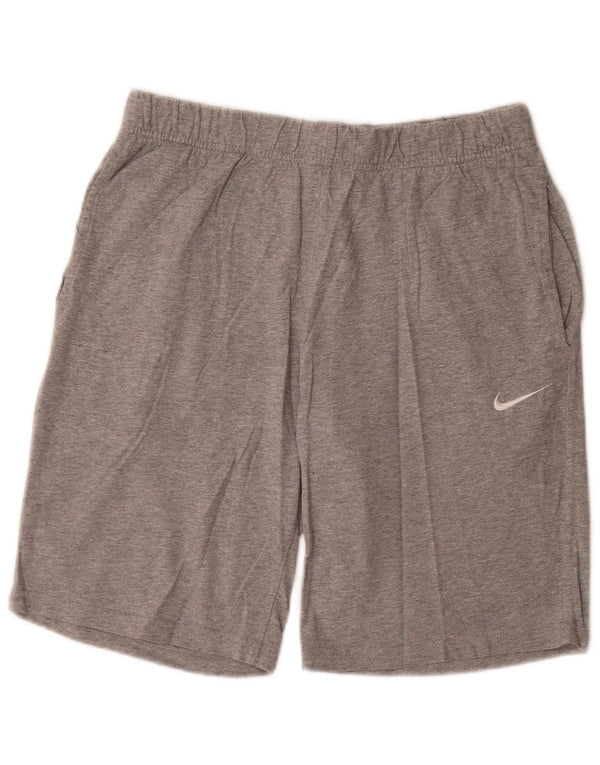 Shorts esportivos masculinos Nike grande algodão cinza