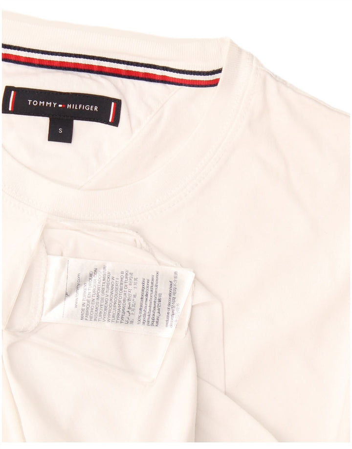 Camiseta masculina Tommy Hilfiger top pequeno algodão branco