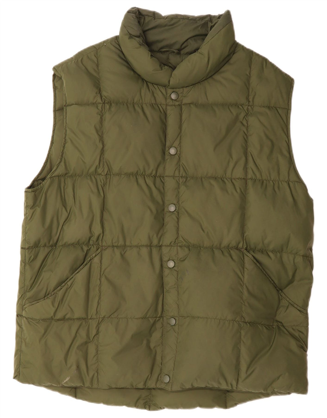 LANDS END Colete acolchoado masculino UK 40 grande verde