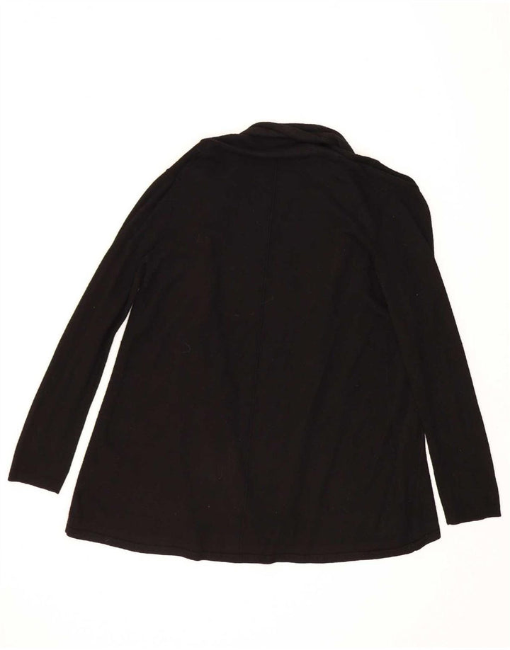 Suéter cardigã aberto feminino Zara Reino Unido 12 viscose preta média