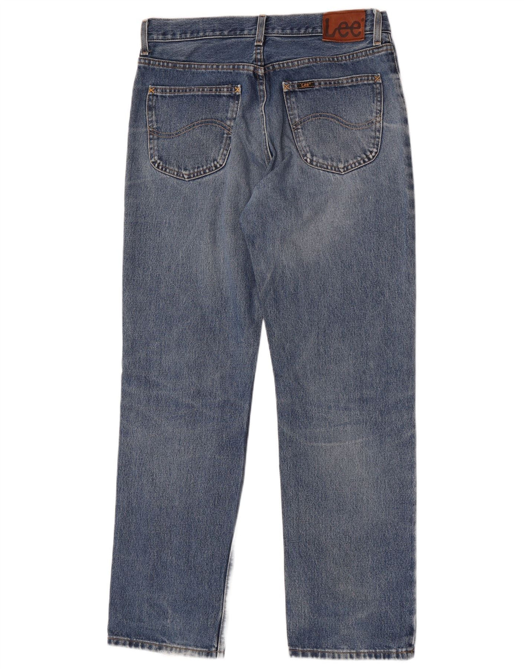 Lee Mens Brooklyn Straight Jeans W34 L32 Azul Algodão