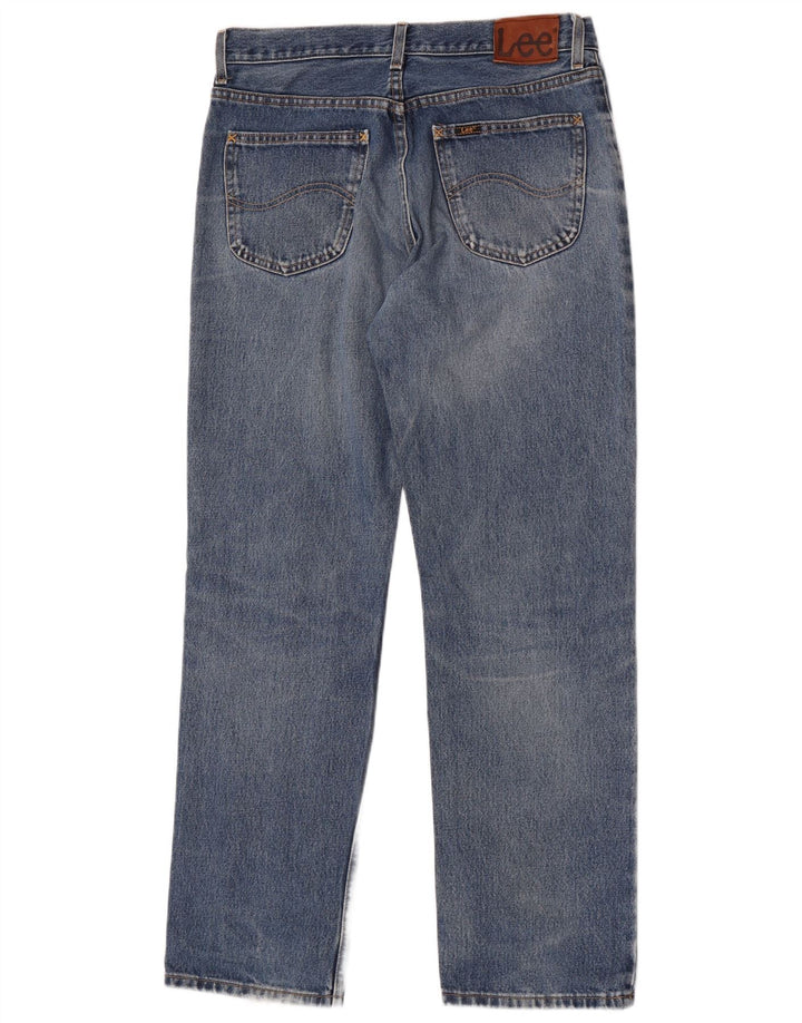 Lee Mens Brooklyn Straight Jeans W34 L32 Azul Algodão