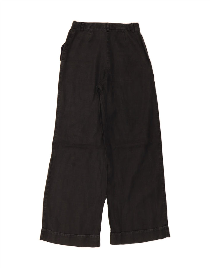 SISLEY Womens Wide Leg Casual Trousers W24 L29 Black Vintage Sisley and Second-Hand Sisley from Messina Hembry 