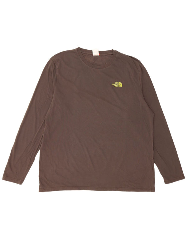 The North Face Mens Graphic Top Manga Longa XL Cinza Algodão