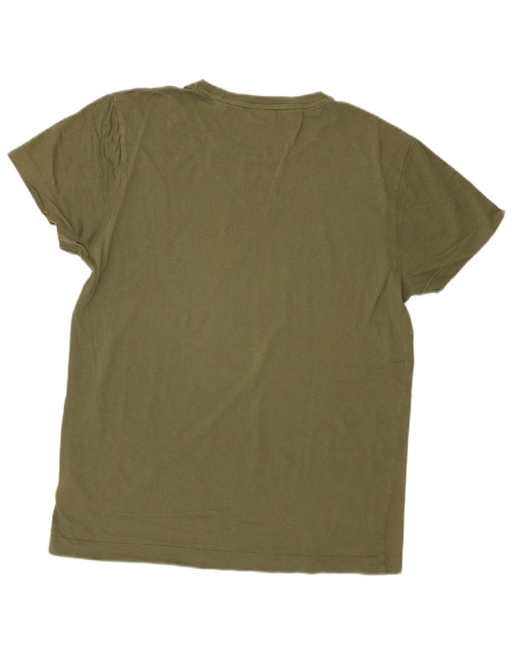 Gant Camiseta masculina gráfica Top médio algodão cáqui