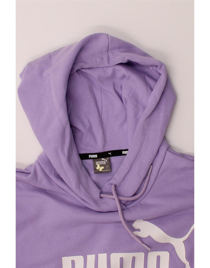 PUMA Womens Graphic Hoodie Jumper UK 18 XL Purple Cotton Vintage Puma and Second-Hand Puma from Messina Hembry 