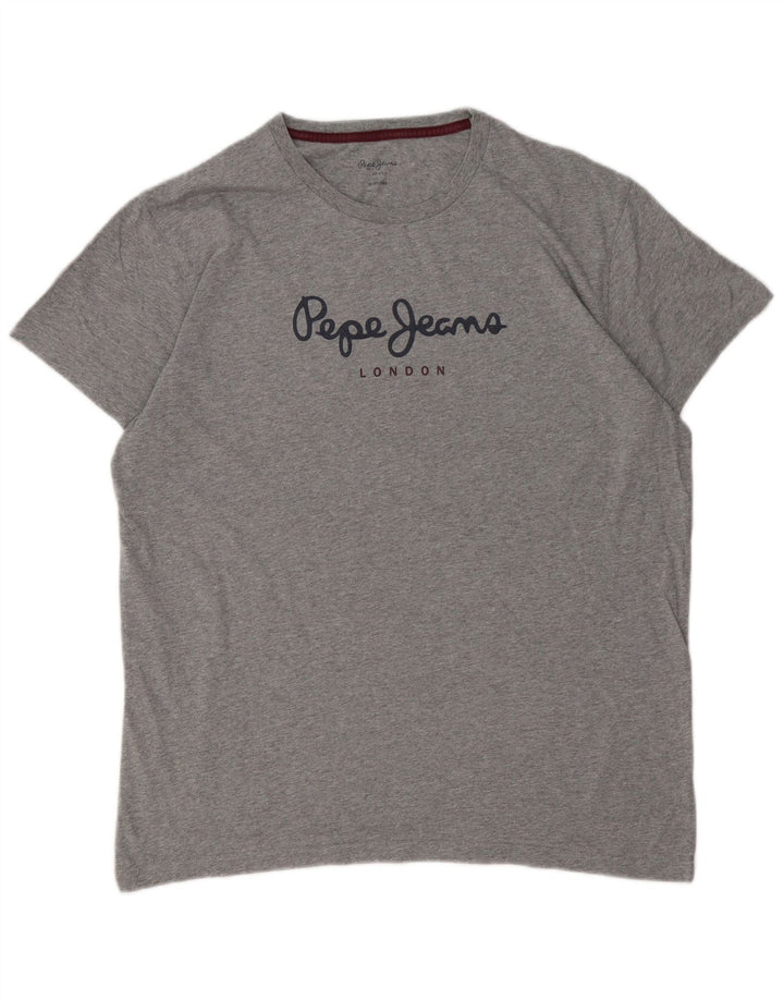 Camiseta feminina regular gráfica PEPE JEANS UK 18 XL cinza