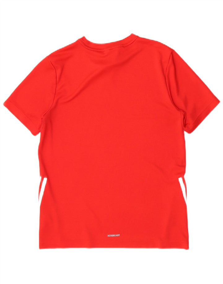 Camiseta Adidas Menino 13-14 Anos Poliéster Vermelho