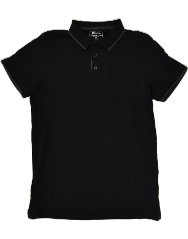 MOUNTAIN WAREHOUSE Camisa polo masculina pequena de algodão preto