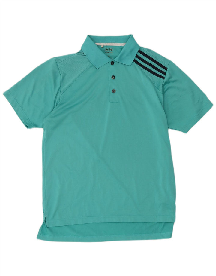 Adidas Mens Climacool Polo Shirt Médio Turquesa Poliéster