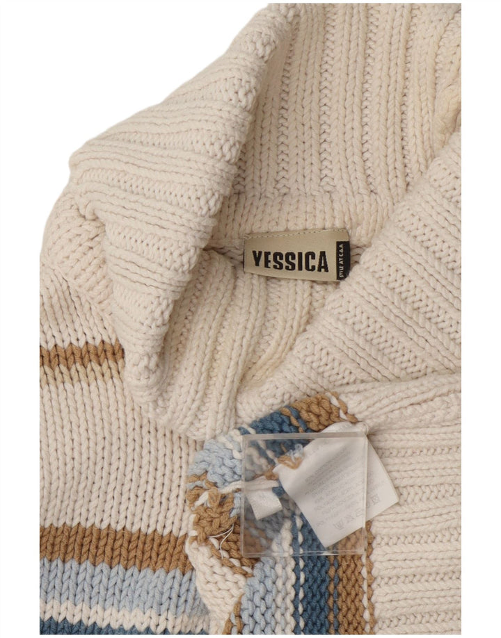 Suéter feminino Yessica com gola redonda e listrado médio multicolorido Reino Unido 14