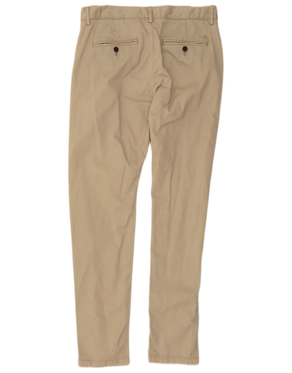 Timberland Mens Slim Chino Trousers W32 L31 Beige Cotton
