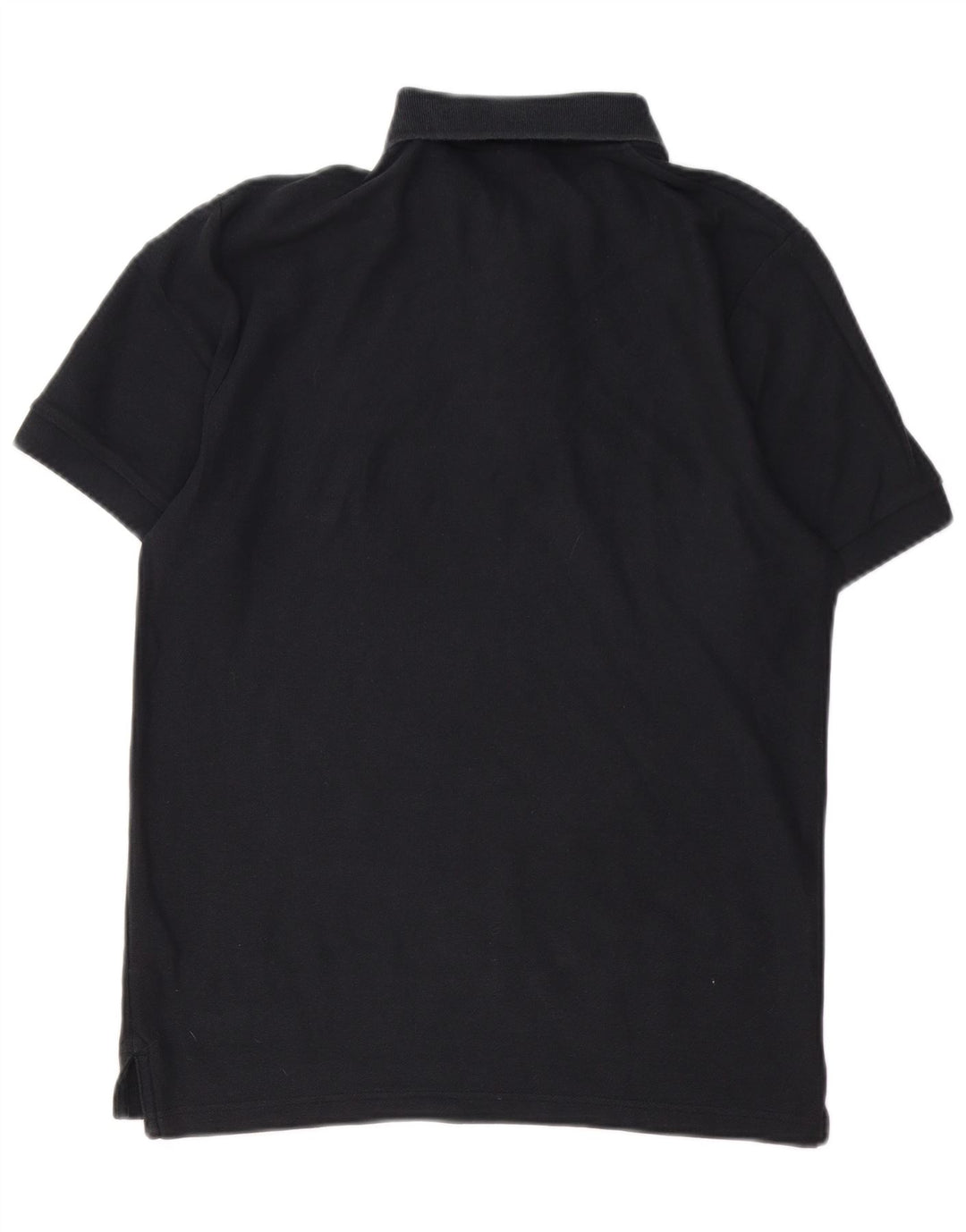 Camisa polo gráfica masculina Nike pequena de algodão preto