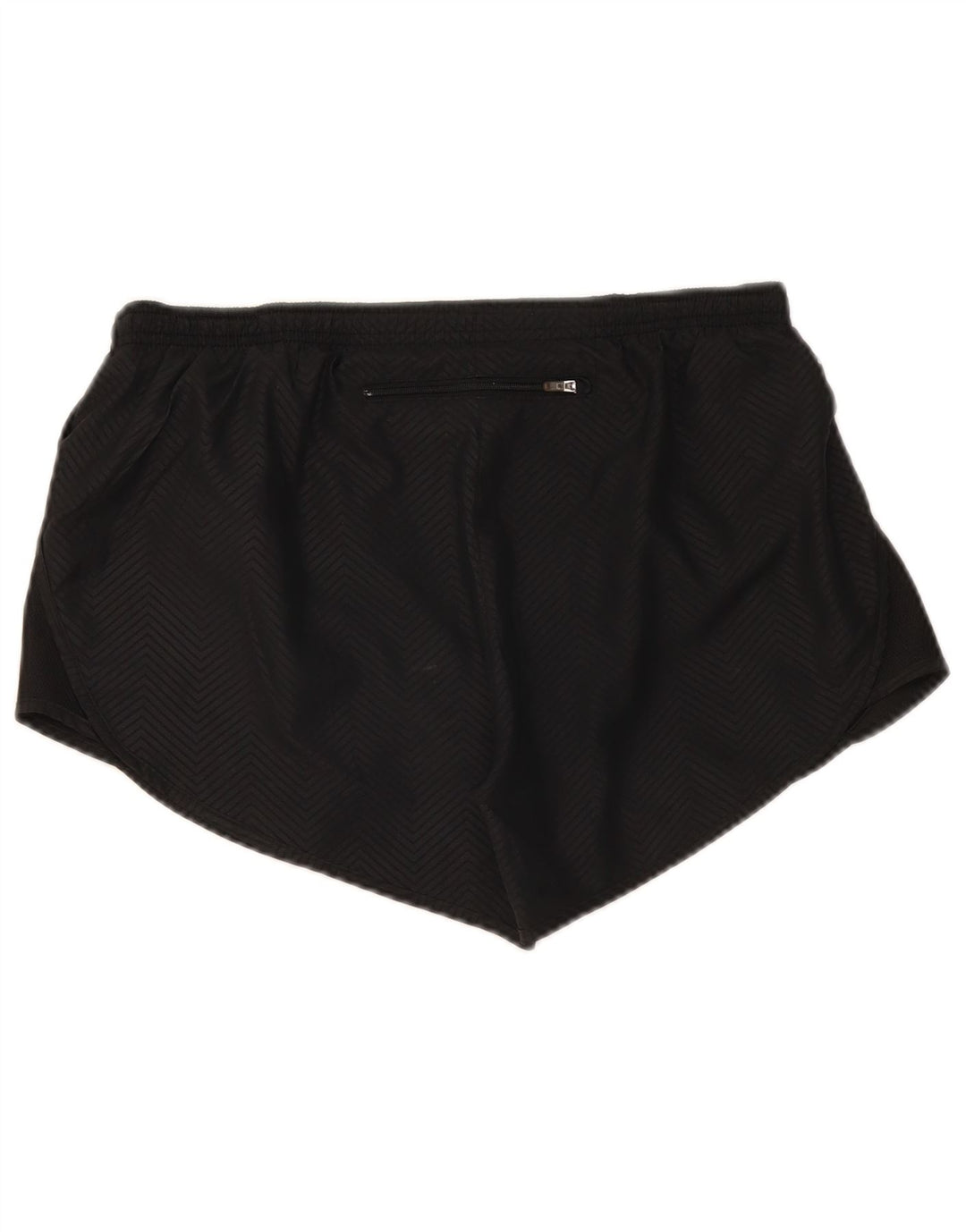 Shorts esportivos femininos Nike Dri Fit UK 14 médio preto Chevron poliéster