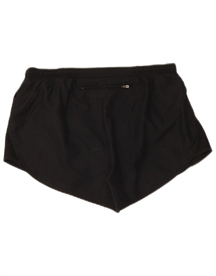 Shorts esportivos femininos Nike Dri Fit UK 14 médio preto Chevron poliéster