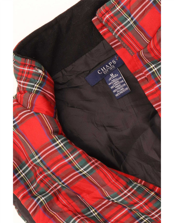 Chaps Womens Gilet acolchoado UK 14 poliéster xadrez vermelho médio