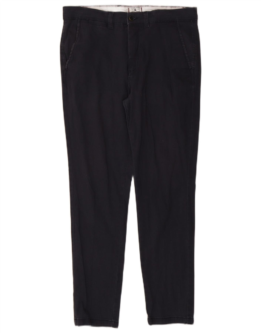 Calça chino masculina JACK & JONES W32 L28 algodão azul marinho