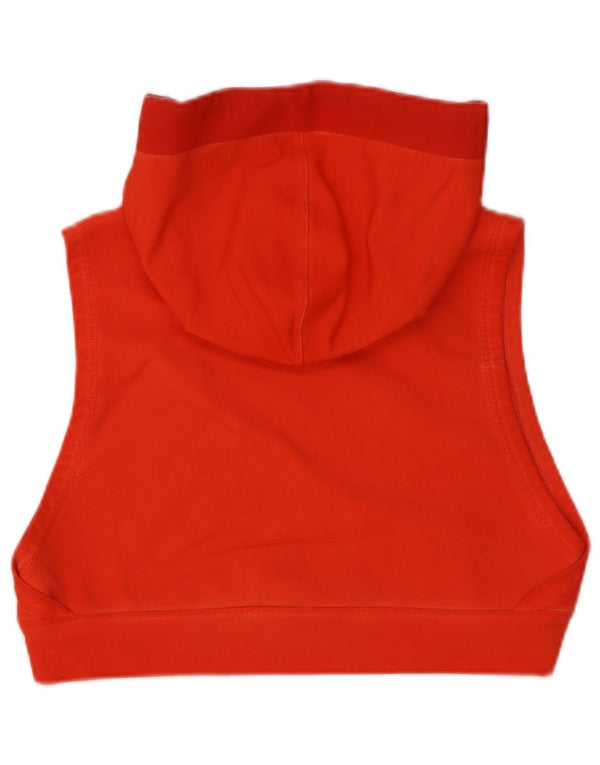 Suéter Reebok feminino Crop Graphic sem mangas com capuz UK 14 grande laranja