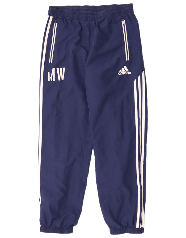 Adidas Mens Treino Calças Joggers UK 38/40 Médio Azul Marinho Esportes