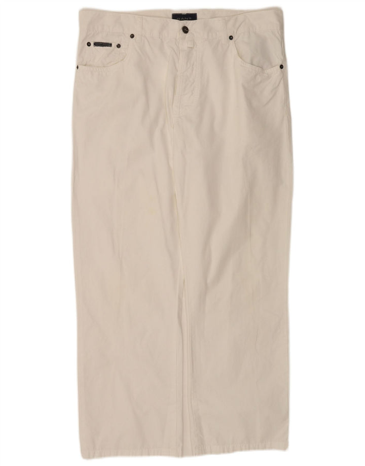 Gant Mens Jeans Soltos W36 L28 Algodão Branco