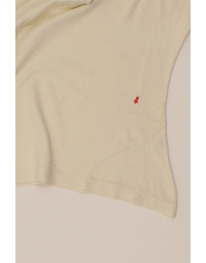 SERGIO TACCHINI Womens Sleeveless Polo Shirt EU 44 XL Off White Cotton Vintage Sergio Tacchini and Second-Hand Sergio Tacchini from Messina Hembry 