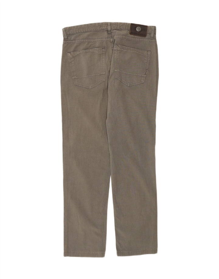 TRUSSARDI Mens Straight Casual Trousers W32 L29 Grey Cotton Vintage Trussardi and Second-Hand Trussardi from Messina Hembry 