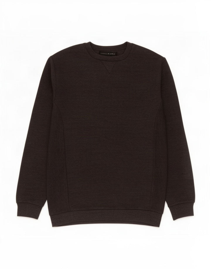 Zara Moletom Masculino Jumper Pequeno Poliéster Cinza