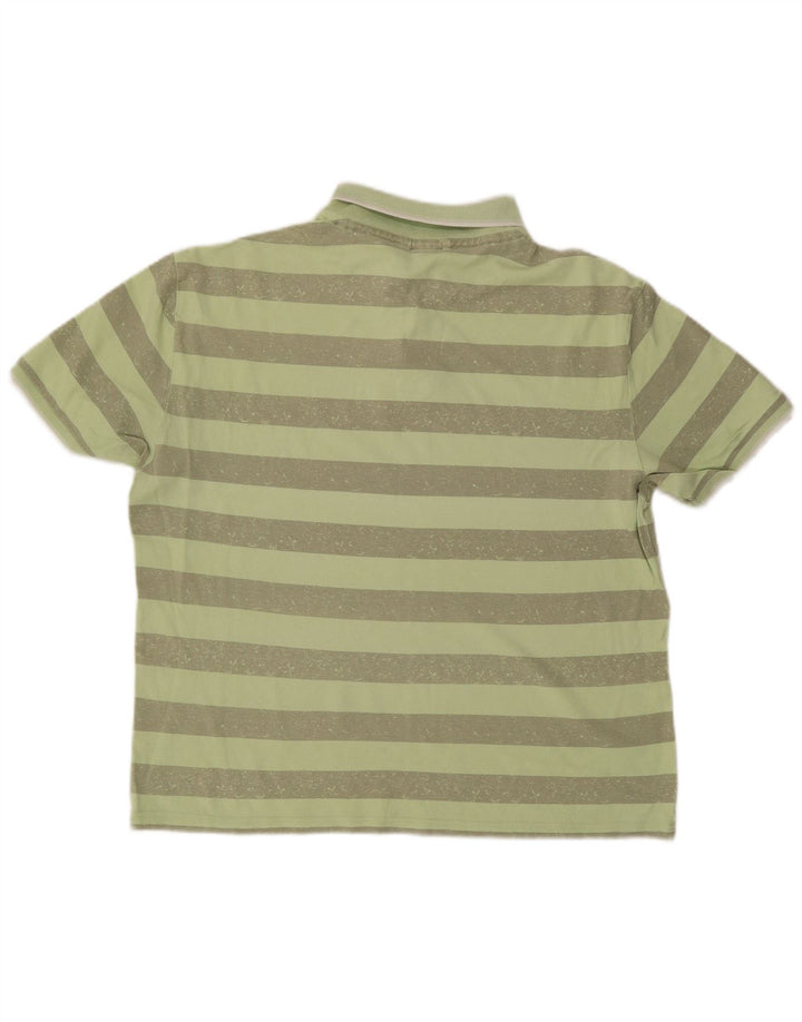 Camisa polo masculina Asics 2XL algodão listrado verde