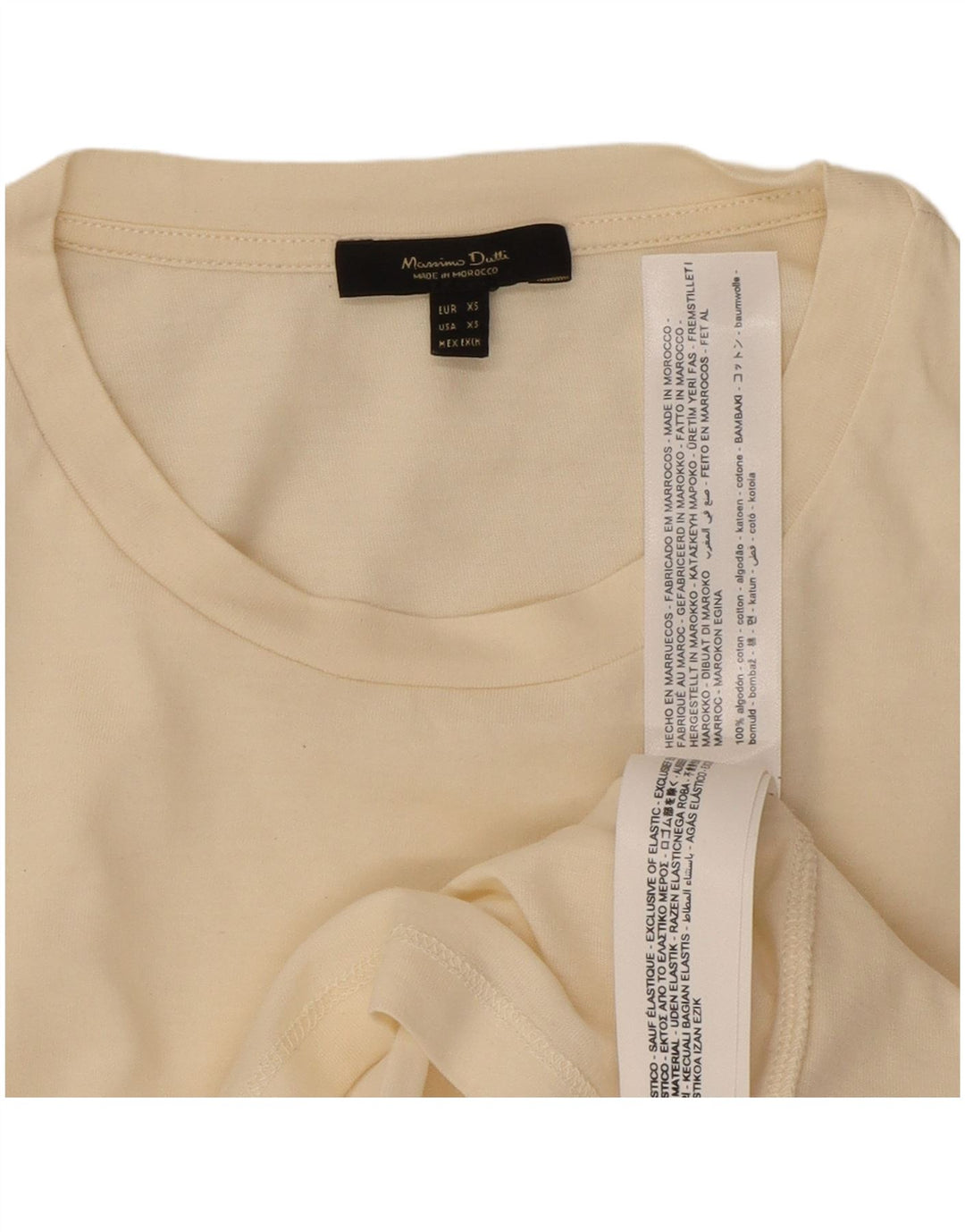 Top feminino Massimo Dutti manga comprida UK 6 XS algodão branco
