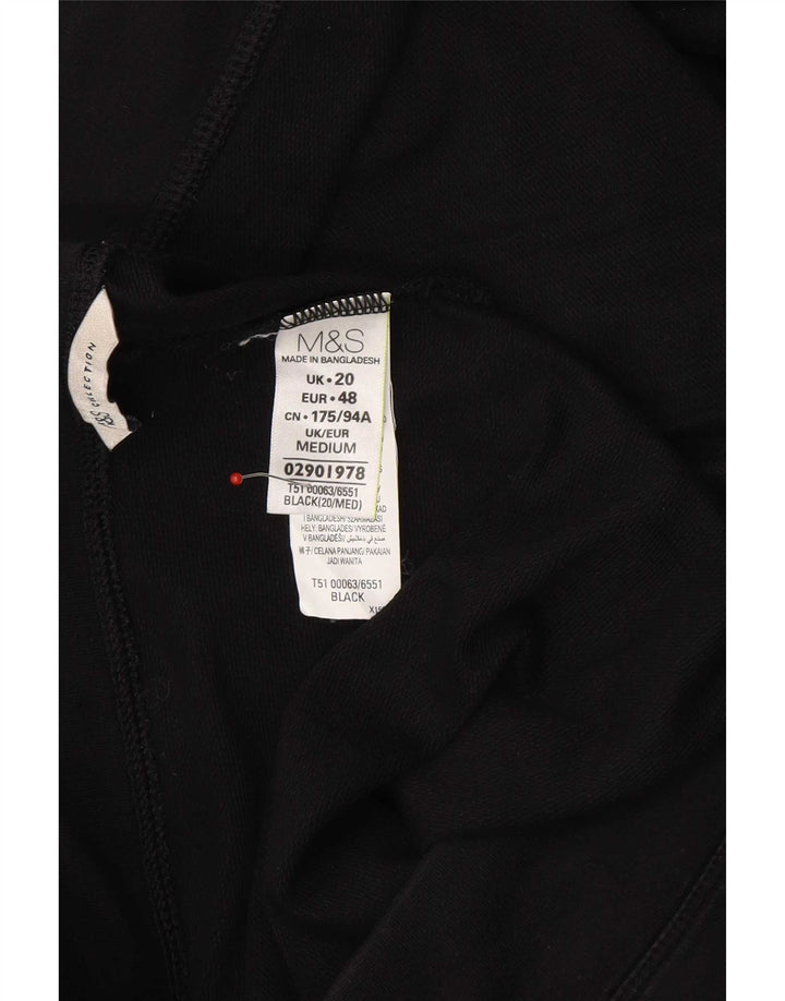 Calça de treino feminina Marks & Spencer UK 20 2XL preta
