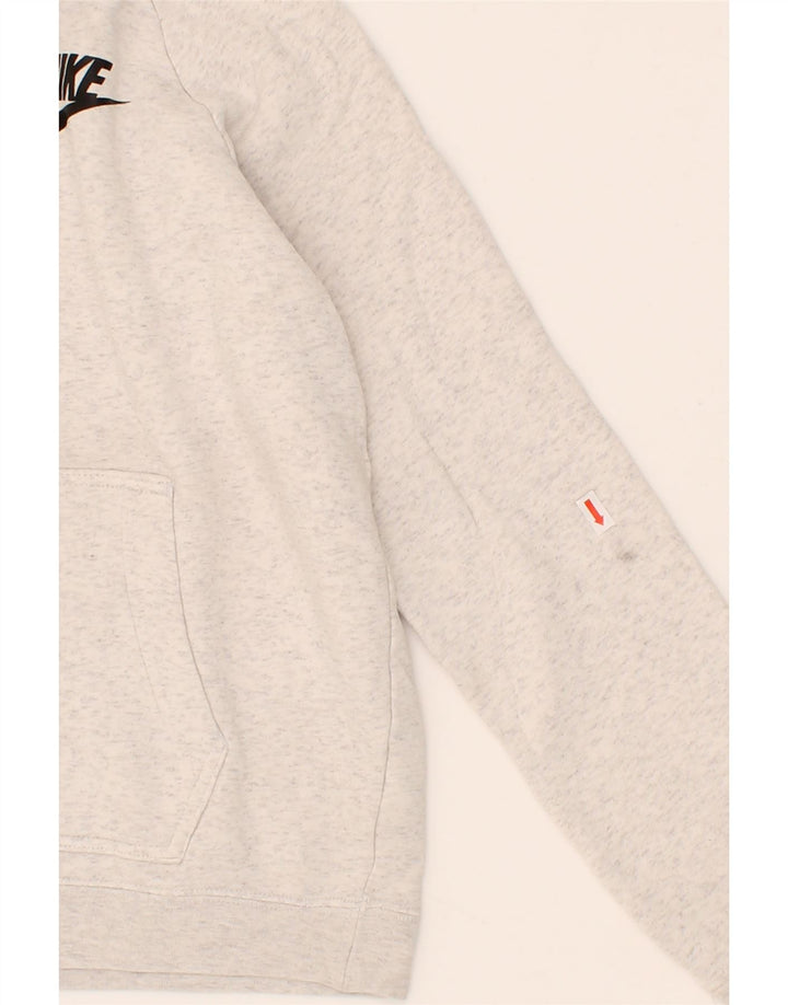 NIKE Womens Graphic Oversized Hoodie Jumper UK 10 Small Grey Cotton Vintage Nike and Second-Hand Nike from Messina Hembry 