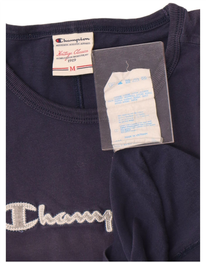 Camiseta feminina estampada Champion UK 12 médio azul marinho