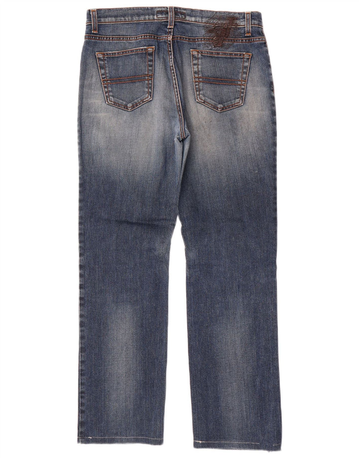Jeans retos femininos Trussardi W29 L29 algodão azul