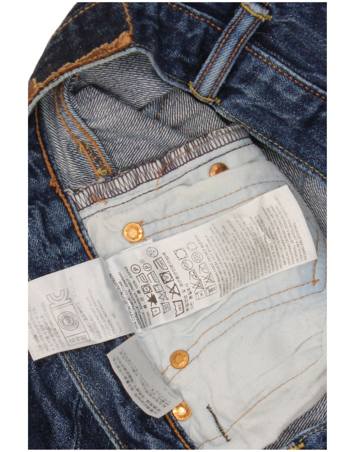 Jeans retos masculinos Levi's W28 L32 algodão azul marinho