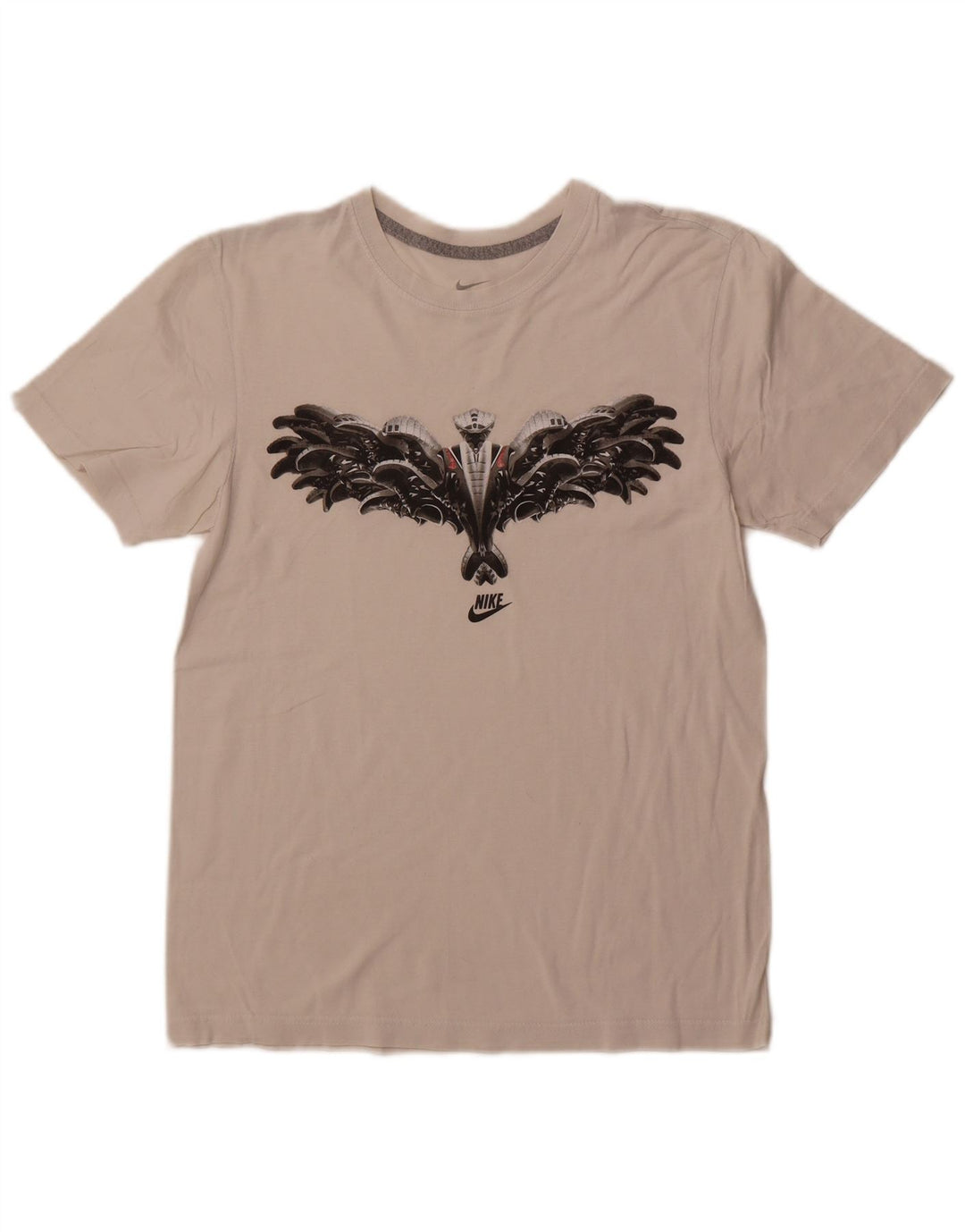 Camiseta gráfica masculina NIKE Top pequeno branco