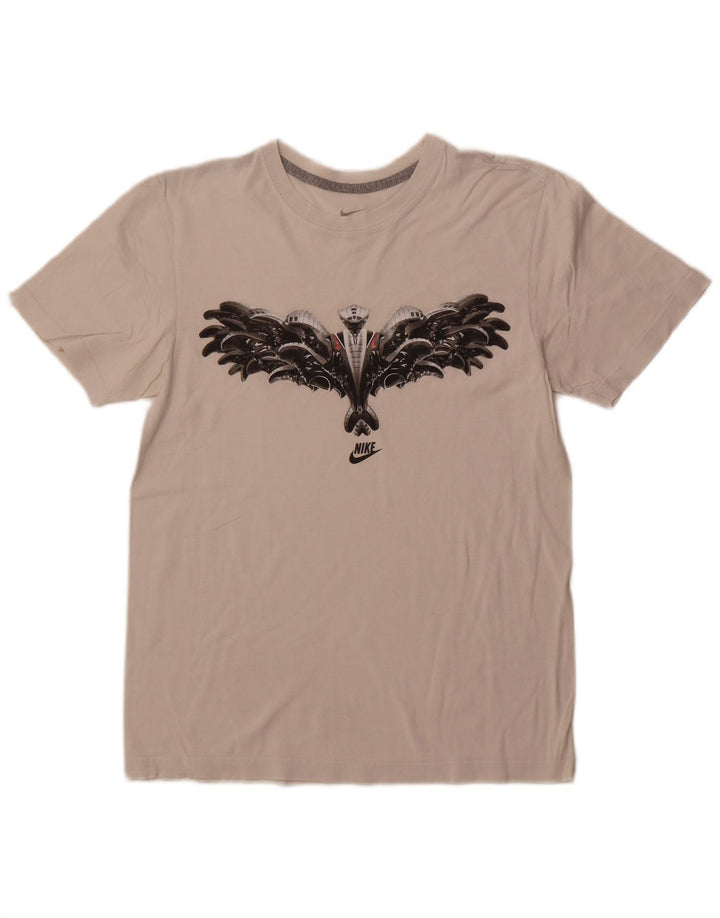 Camiseta gráfica masculina NIKE Top pequeno branco