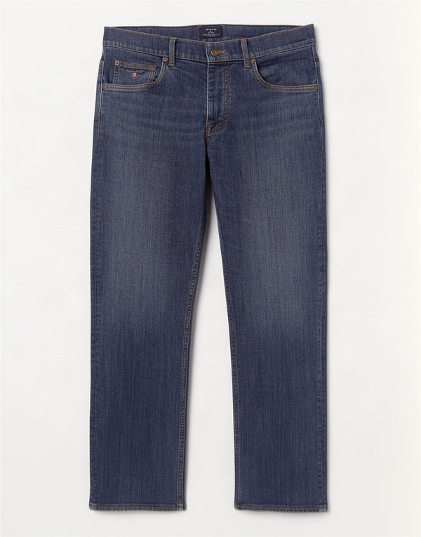 Gant Jeans masculino regular fit reto W34 L30 algodão azul