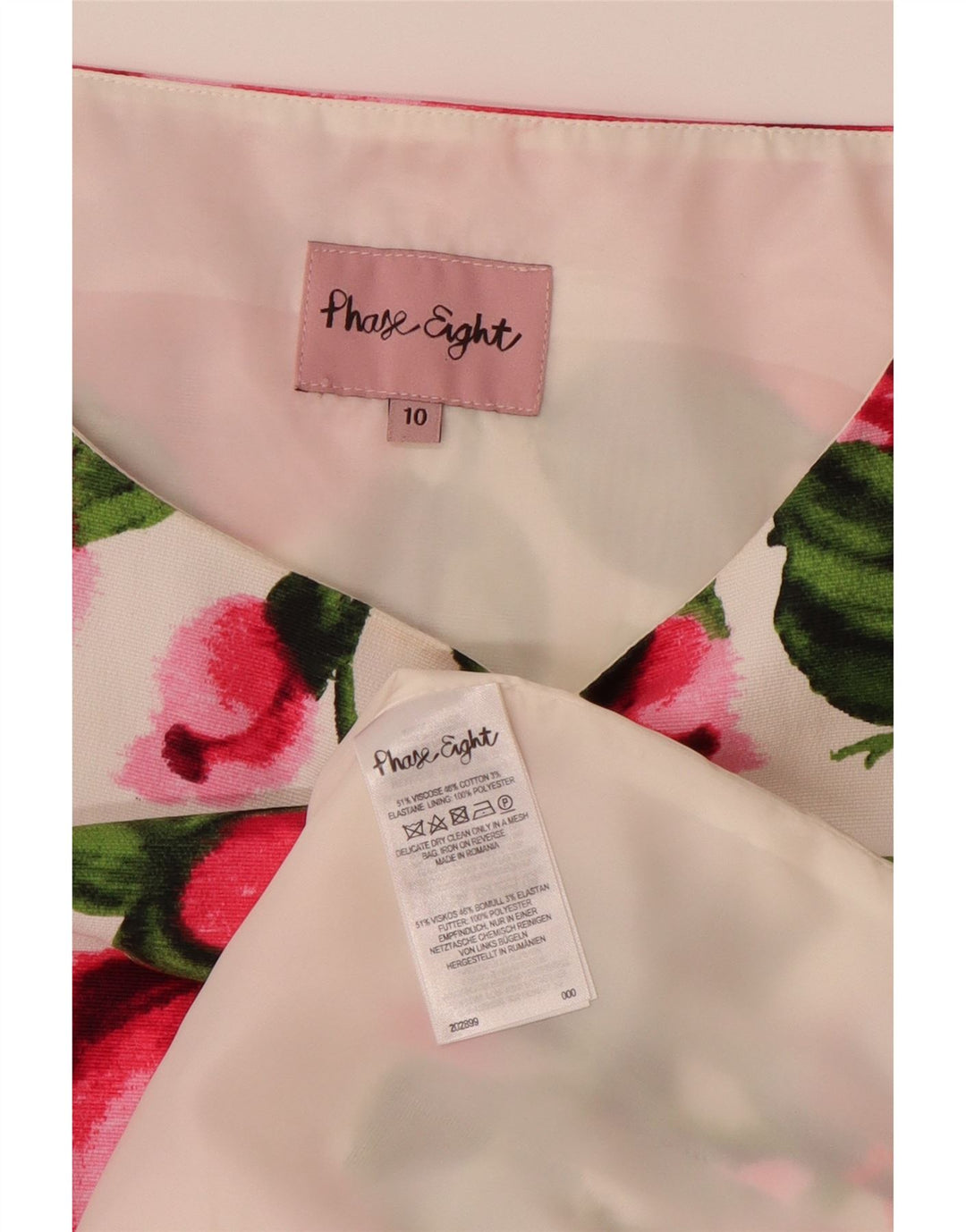 FASE EIGHT Vestido feminino linha A UK 10 pequeno floral multicolorido