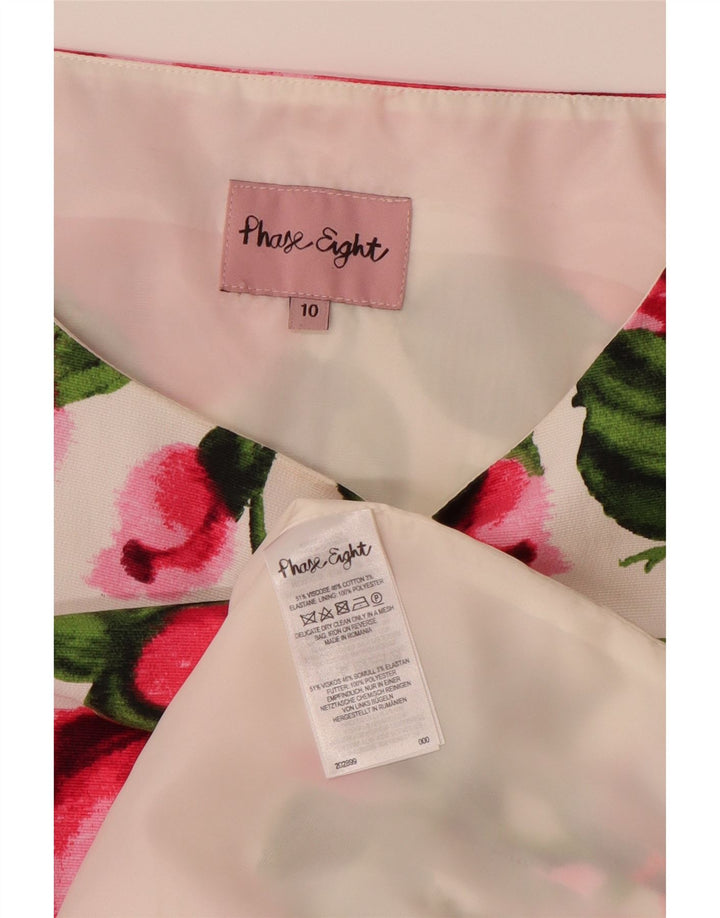FASE EIGHT Vestido feminino linha A UK 10 pequeno floral multicolorido