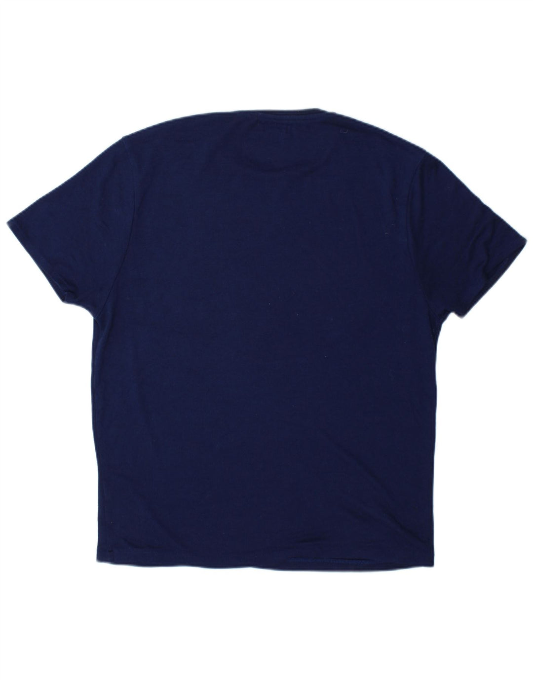 Zara Camiseta masculina grande poliéster azul marinho