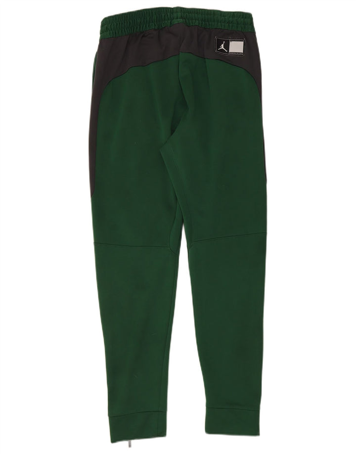 Calça de treino masculina Jordan Dri Fit em poliéster colorblock verde médio