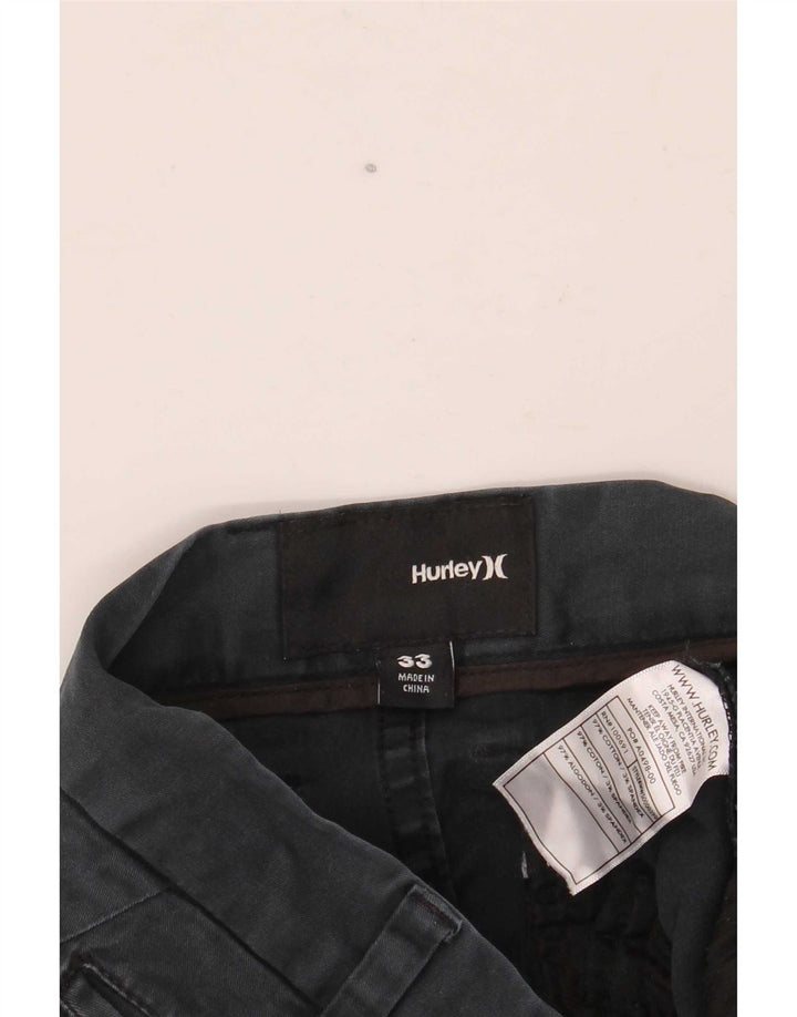 Hurley Mens Chino Shorts W33 Médio Algodão Azul Marinho