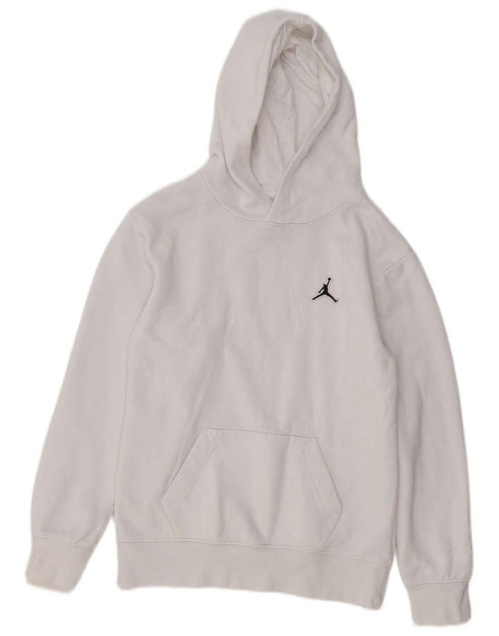 JORDAN Meninos moletom com capuz 12-13 anos grande algodão branco